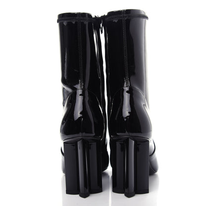 Louis Vuitton Patent Silhouette Ankle Boots 35.5 Black 7 of 10