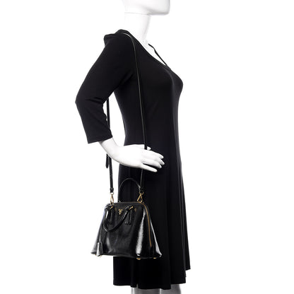 Prada Saffiano Vernice Small Promenade Tote Black 2 of 12
