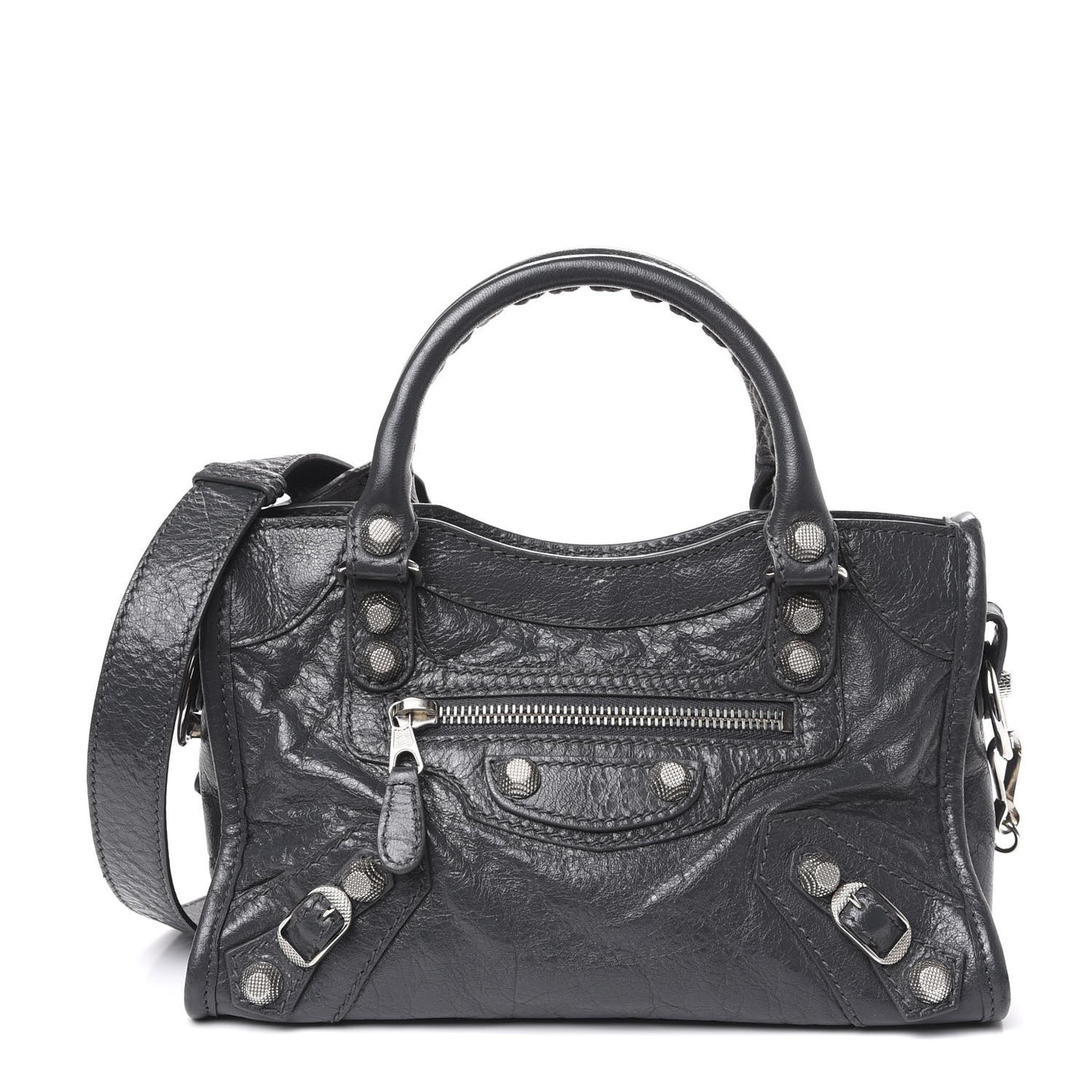 Agneau Giant 12 Silver Hardware Mini City Gris Fossile
