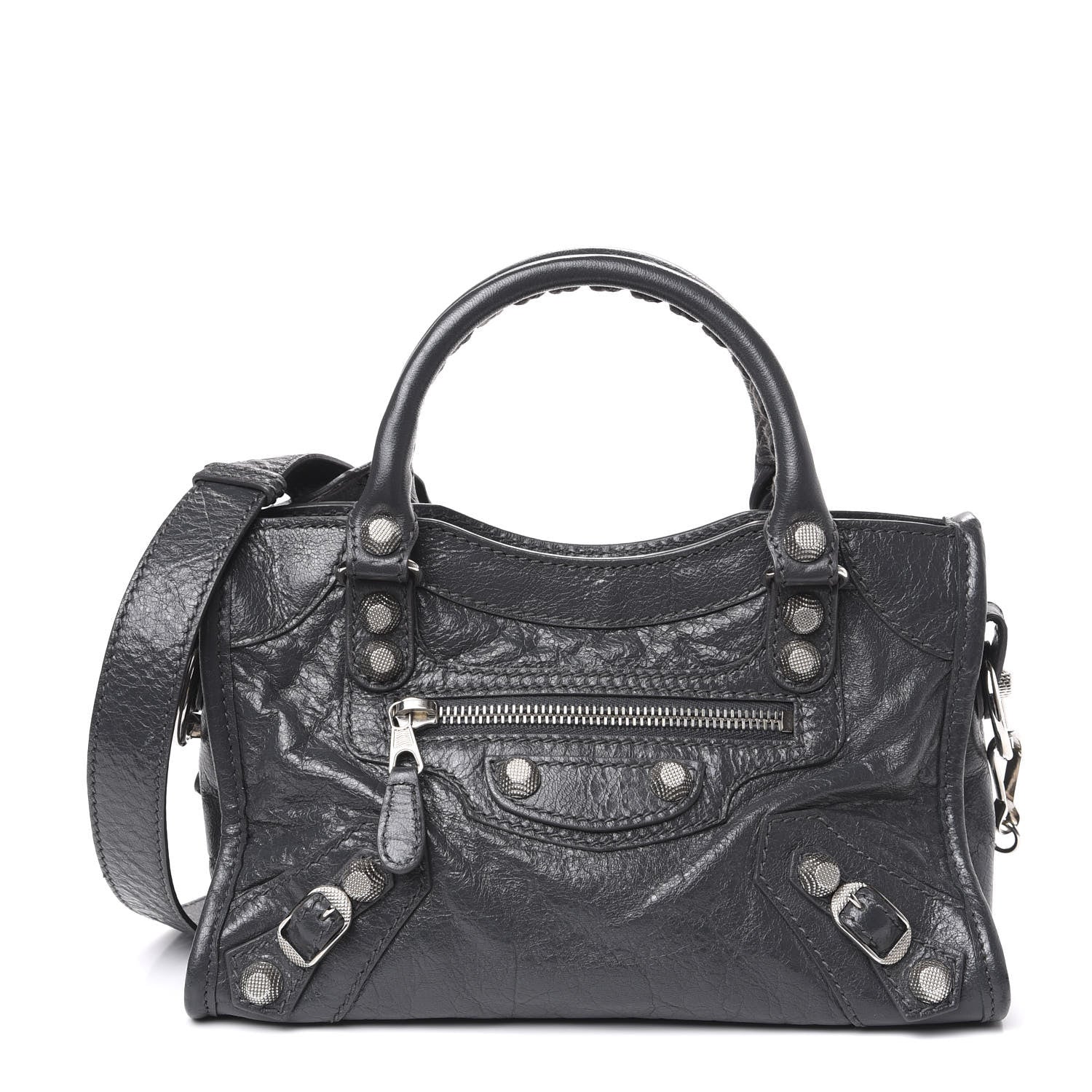 Balenciaga Agneau Giant 12 Silver Hardware Mini City Gris Fossile 1 of 9