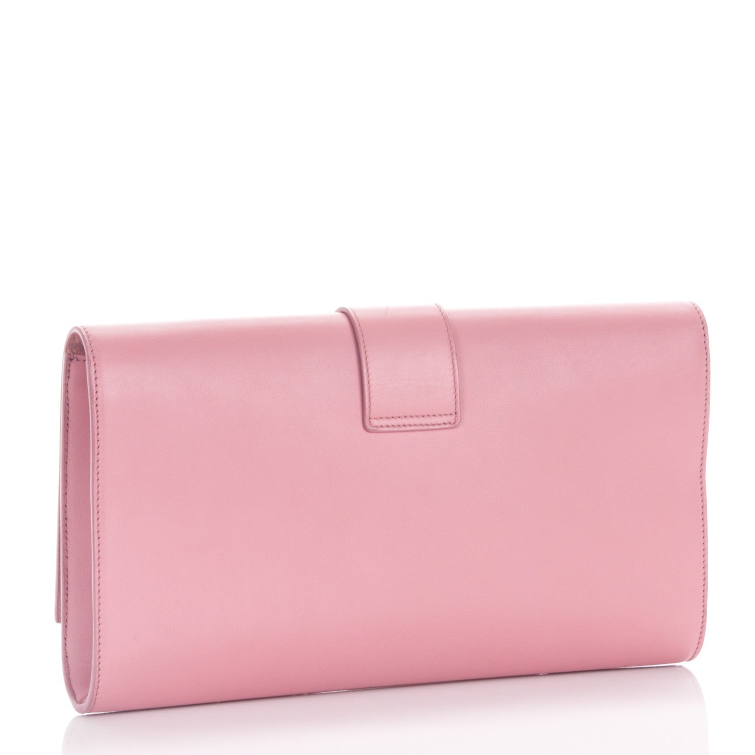 Saint Laurent Calfskin Classic Y Ligne Clutch Dark Rose 3 of 8