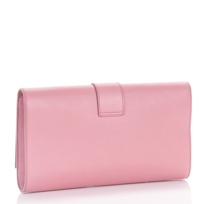 Saint Laurent Calfskin Classic Y Ligne Clutch Dark Rose 3 of 8