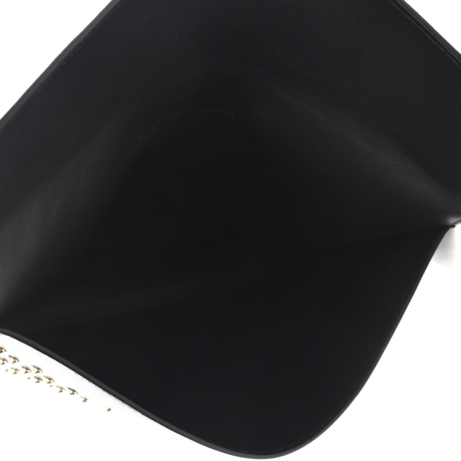 Alexander McQueen Calfskin Studded Skull Envelope Clutch Black 5 of 10