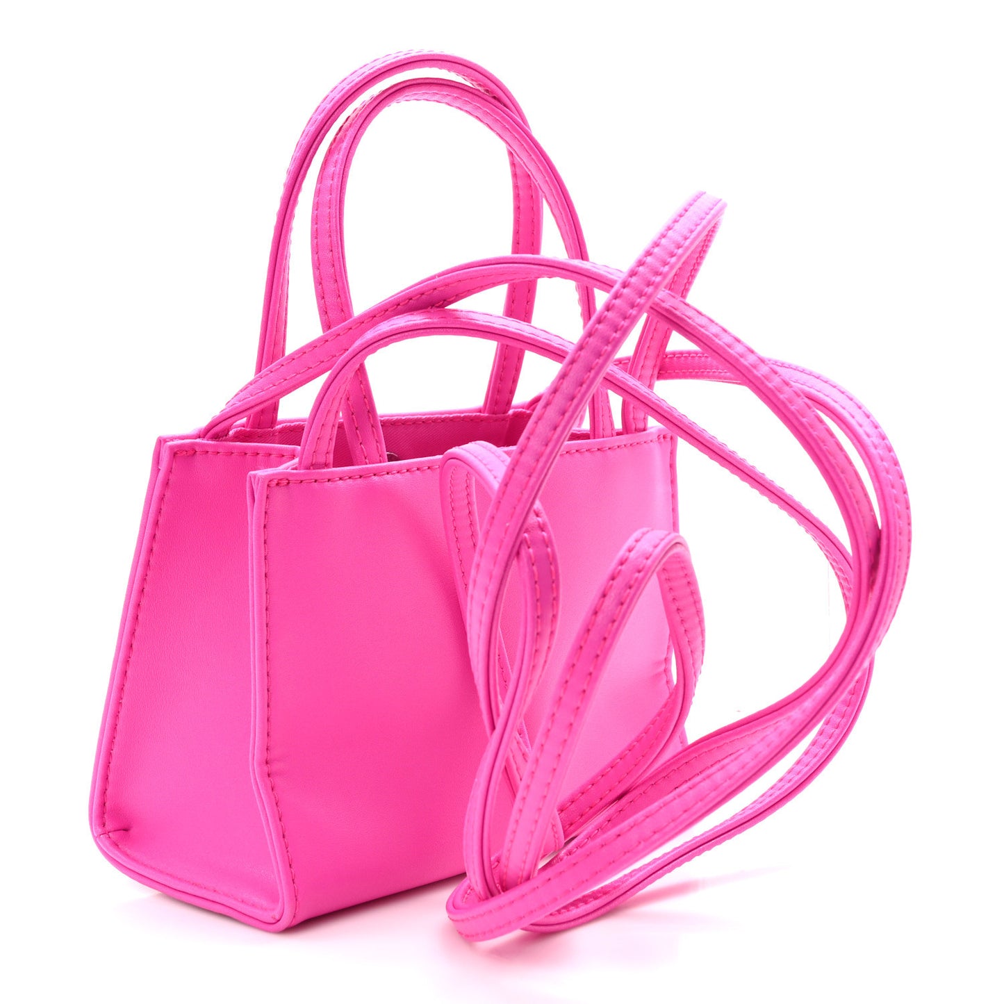 Vegan Leather Small Shopping Bag Azalea