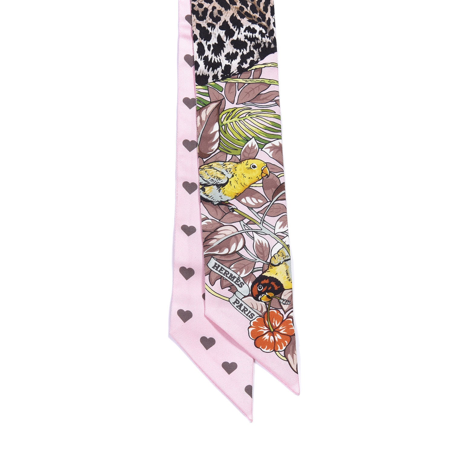 Hermes Silk Jungle Love Love Twilly Rose Pale Etoupe 5 of 7