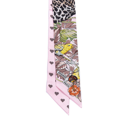 Hermes Silk Jungle Love Love Twilly Rose Pale Etoupe 5 of 7