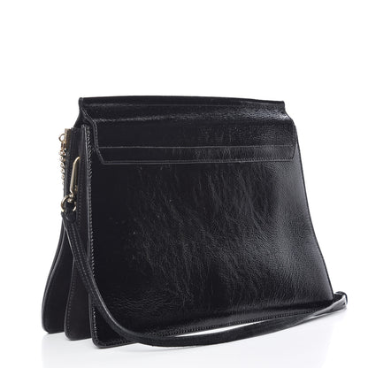Chloe Patent Medium Faye Shoulder Bag Black 3 of 11