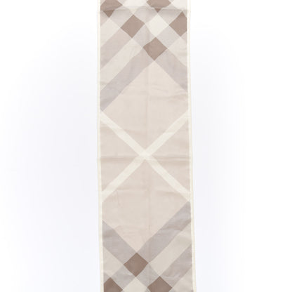 Burberry Silk Giant Check Scarf Pale Stone 4 of 4