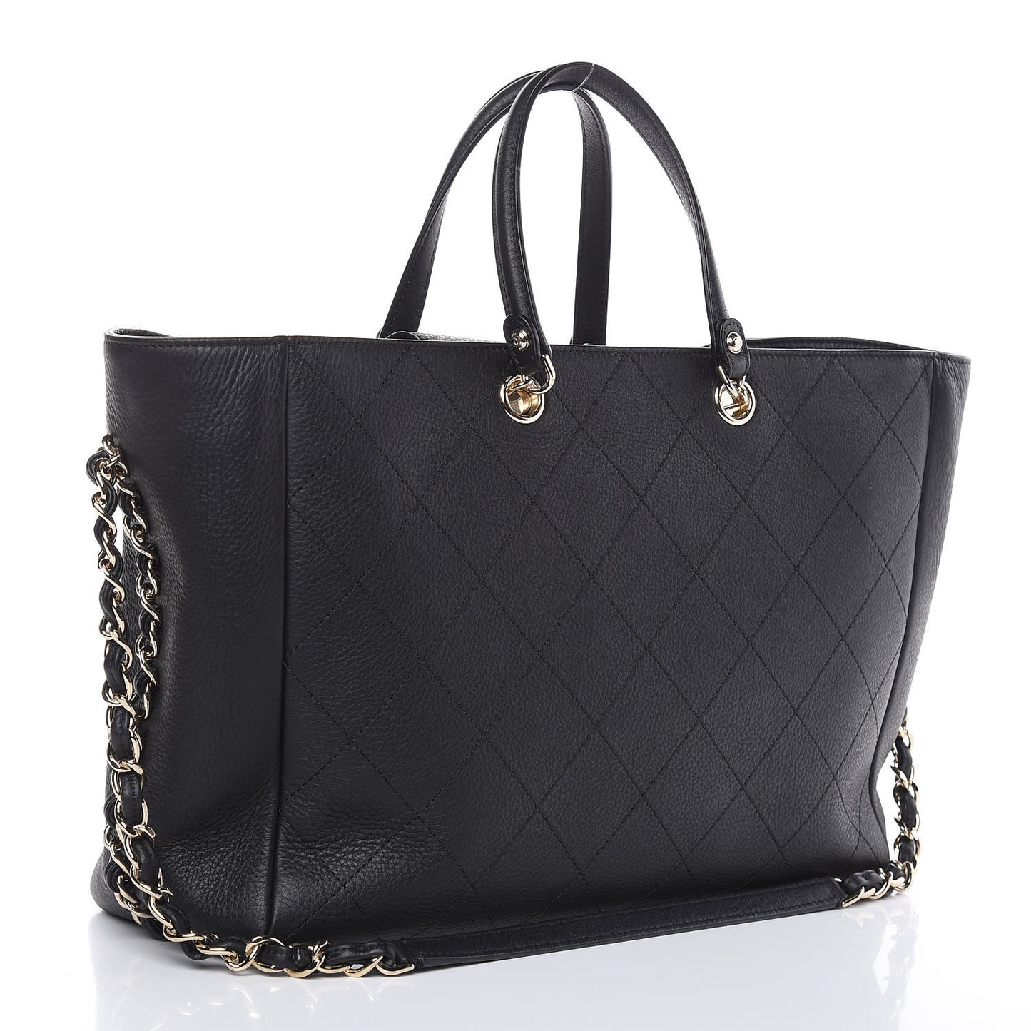 Bullskin Stitched Medium Shopping Bag Black