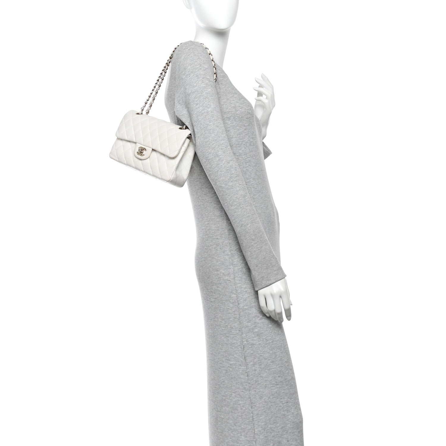 Chanel Caviar Quilted Small Double Flap White 2 of 10