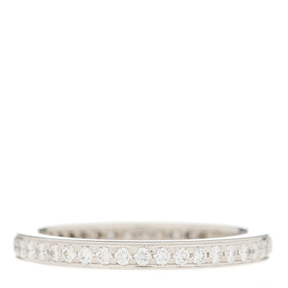 Tiffany Platinum Diamond 2mm Legacy Full Circle Band Ring 54 6.75 2 of 3