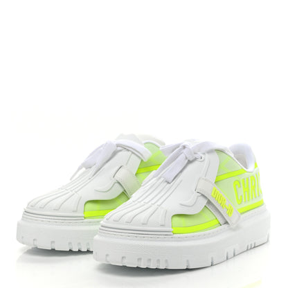 Christian Dior Reflective Fabric Shaded Dior-ID Platform Sneakers 37.5 Yellow Fluo 3 of 8