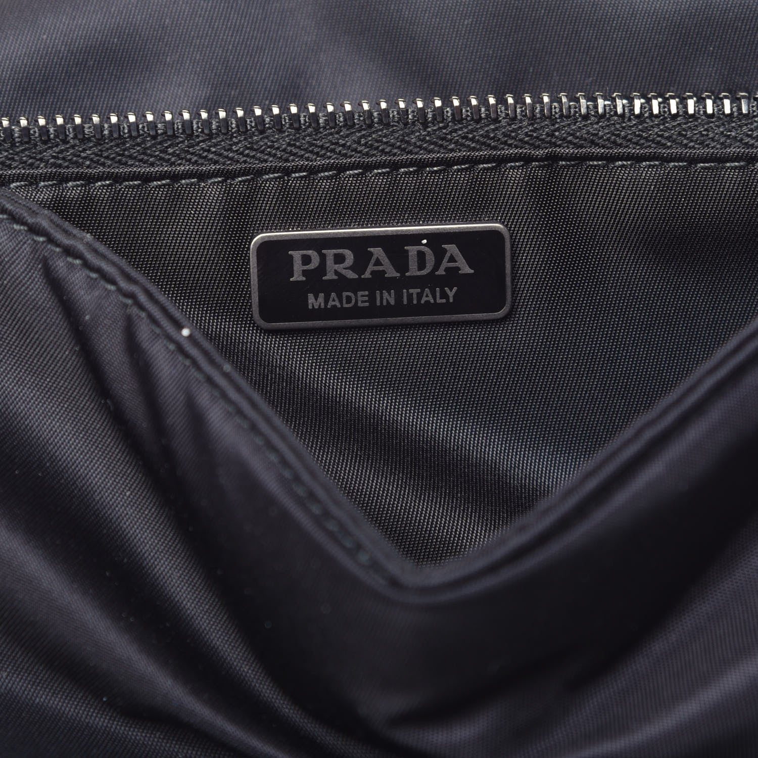 Prada Nylon Tessuto Chain Shoulder Bag Black 7 of 10