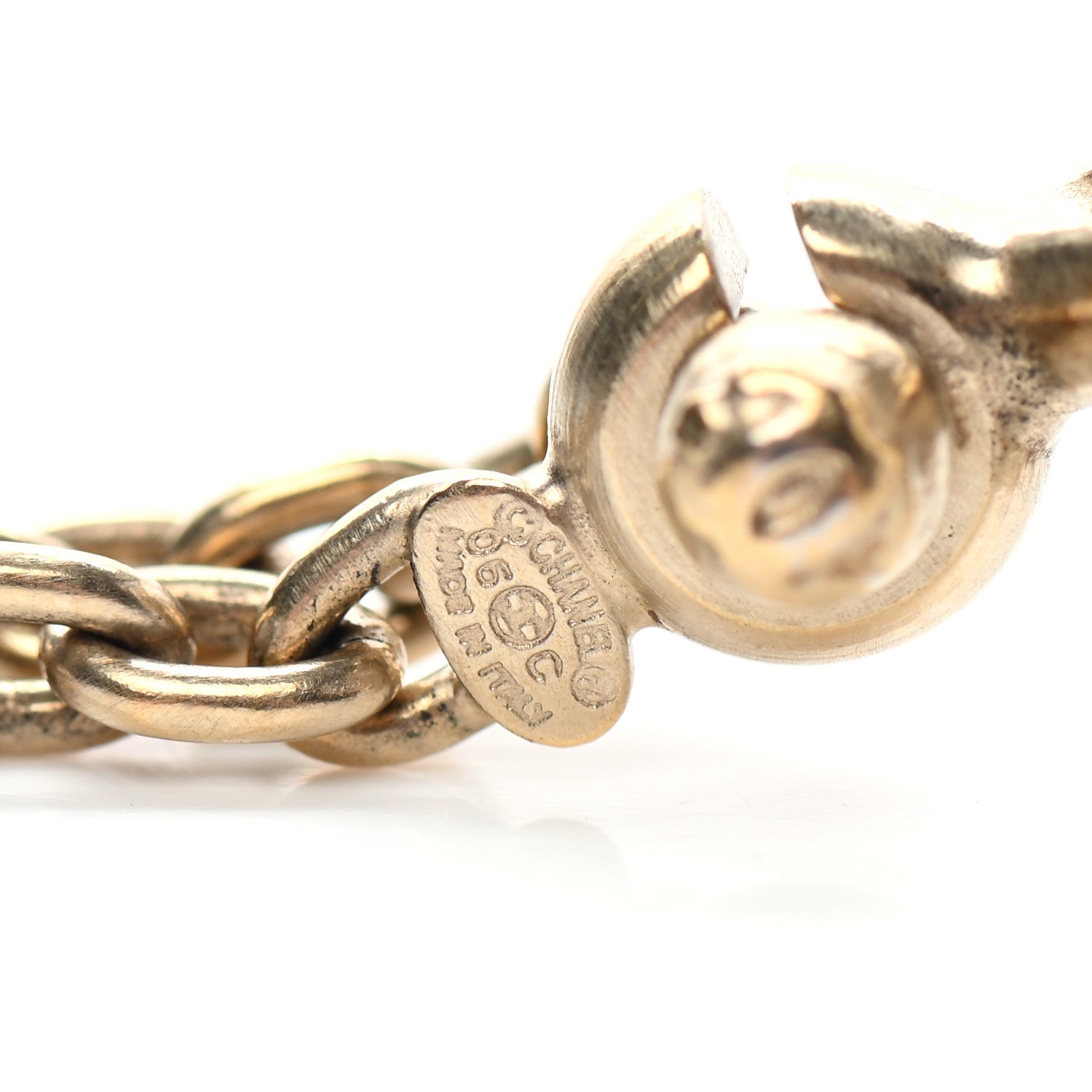 Chanel Resin Crystal Bag Charm Gold 4 of 4