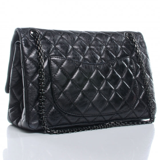 Calfskin 2.55 Reissue 226 Flap Metallic Black