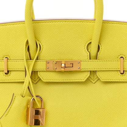 Hermes Epsom Birkin 25 Lime 8 of 11