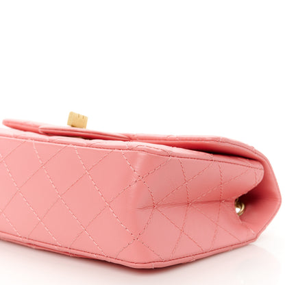 Chanel Aged Calfskin Quilted 2.55 Reissue Mini Flap Pink 10 of 11