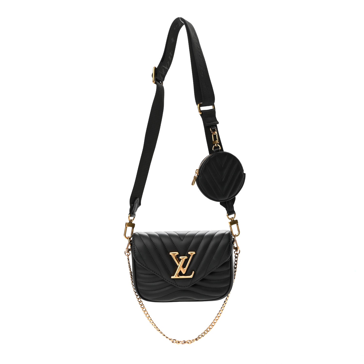 Louis Vuitton Calfskin New Wave Multi Pochette Black 1 of 9
