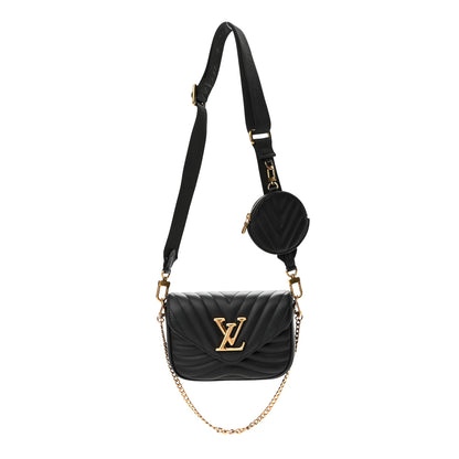 Louis Vuitton Calfskin New Wave Multi Pochette Black 1 of 9