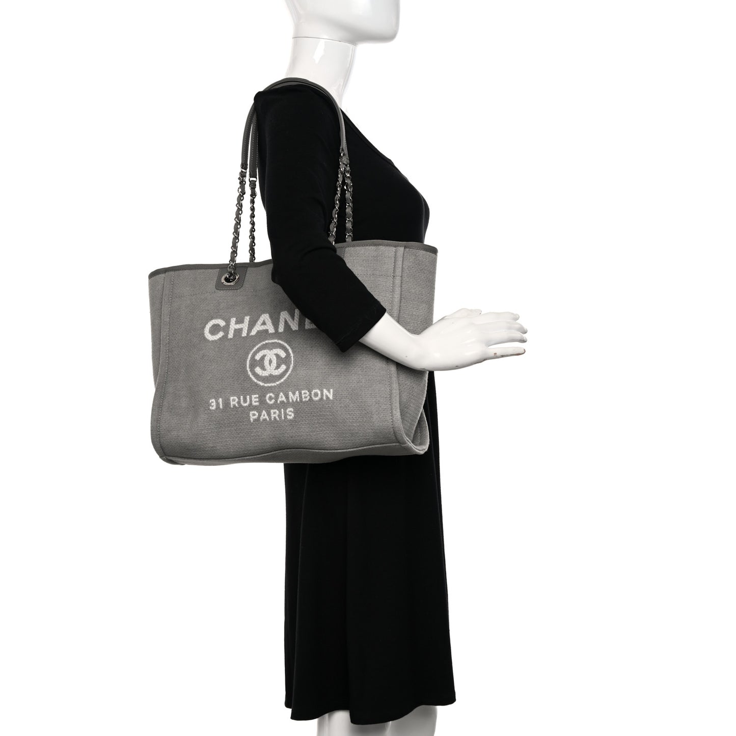 Canvas Small Deauville Tote Grey
