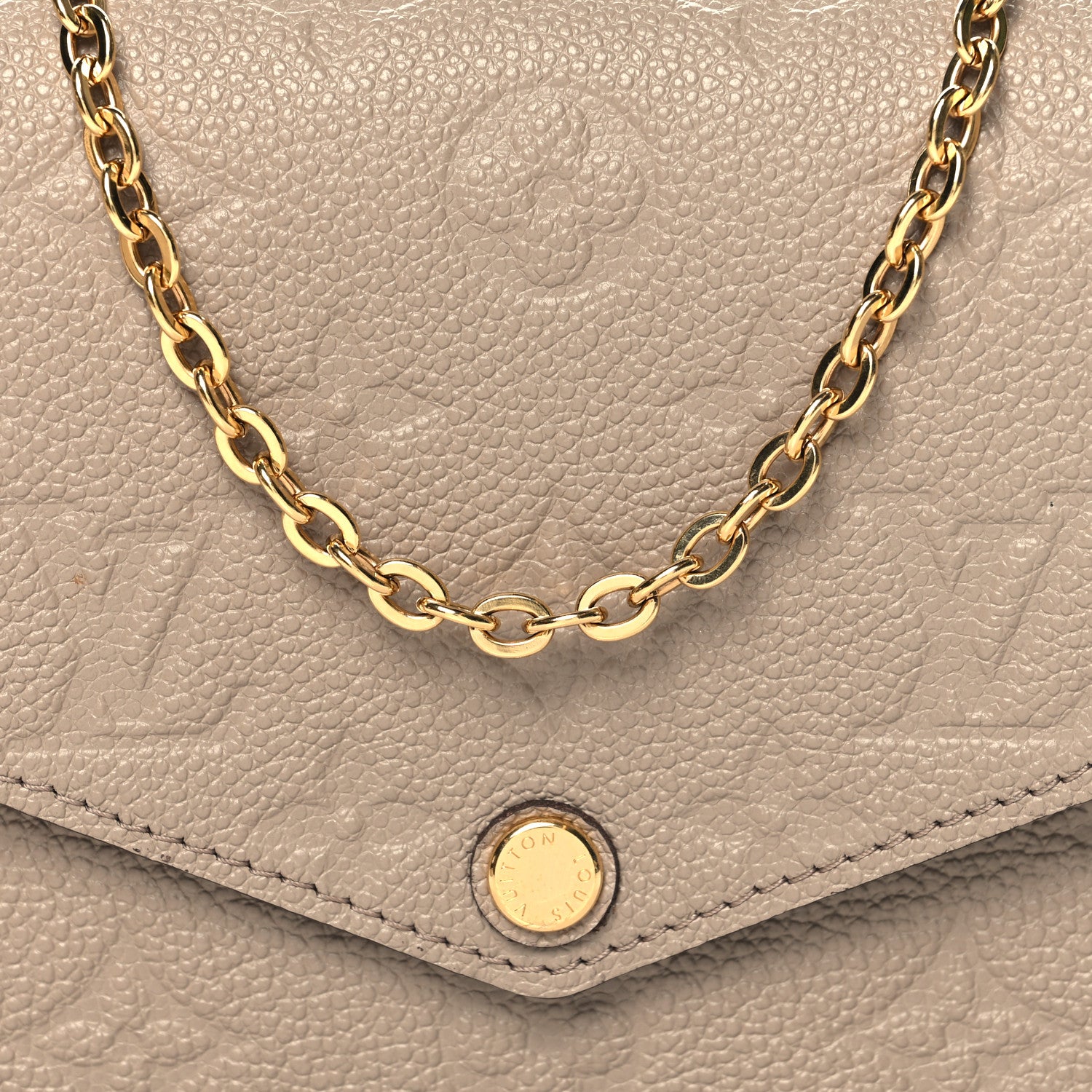 Louis Vuitton Empreinte Pochette Felicie Chain Wallet Tourterelle 8 of 11
