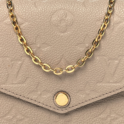 Louis Vuitton Empreinte Pochette Felicie Chain Wallet Tourterelle 8 of 11