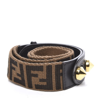 Fendi Ribbon Vitello Century FF 1974 Studded Strap You Fango Marrone Ebano 2 of 5