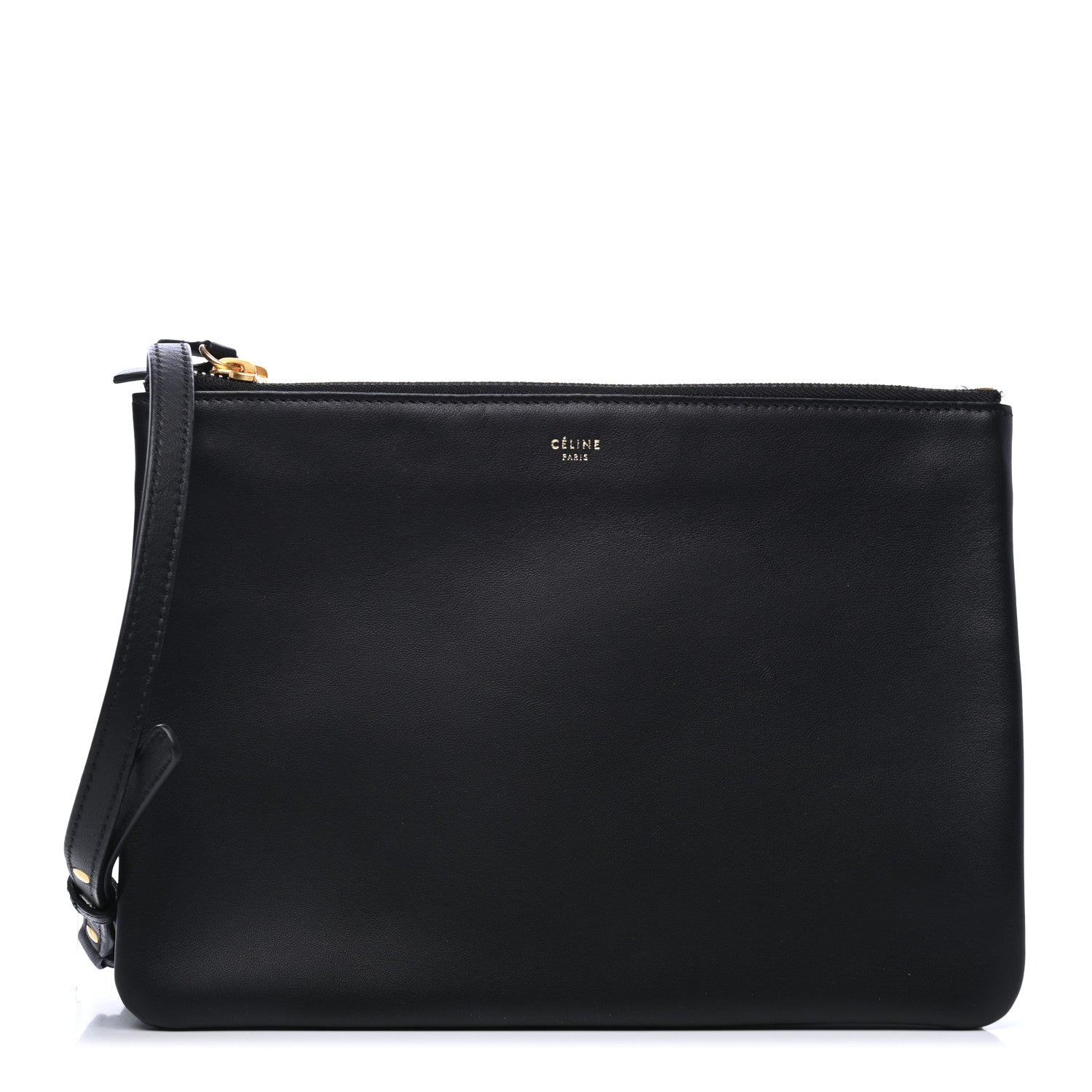 Celine Lambskin Large Trio Crossbody Bag Black 1 of 5