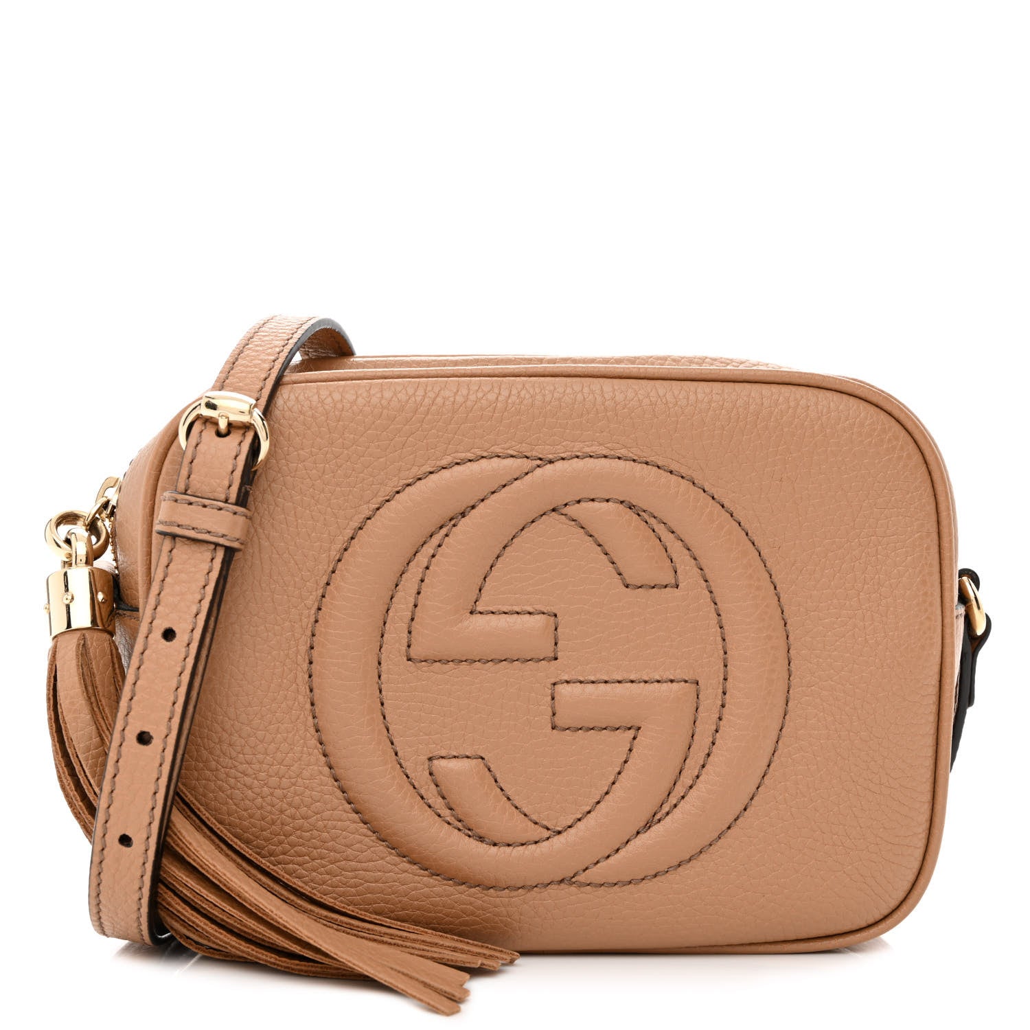 Gucci Pebbled Calfskin Small Soho Disco Bag Camelia 1 of 12