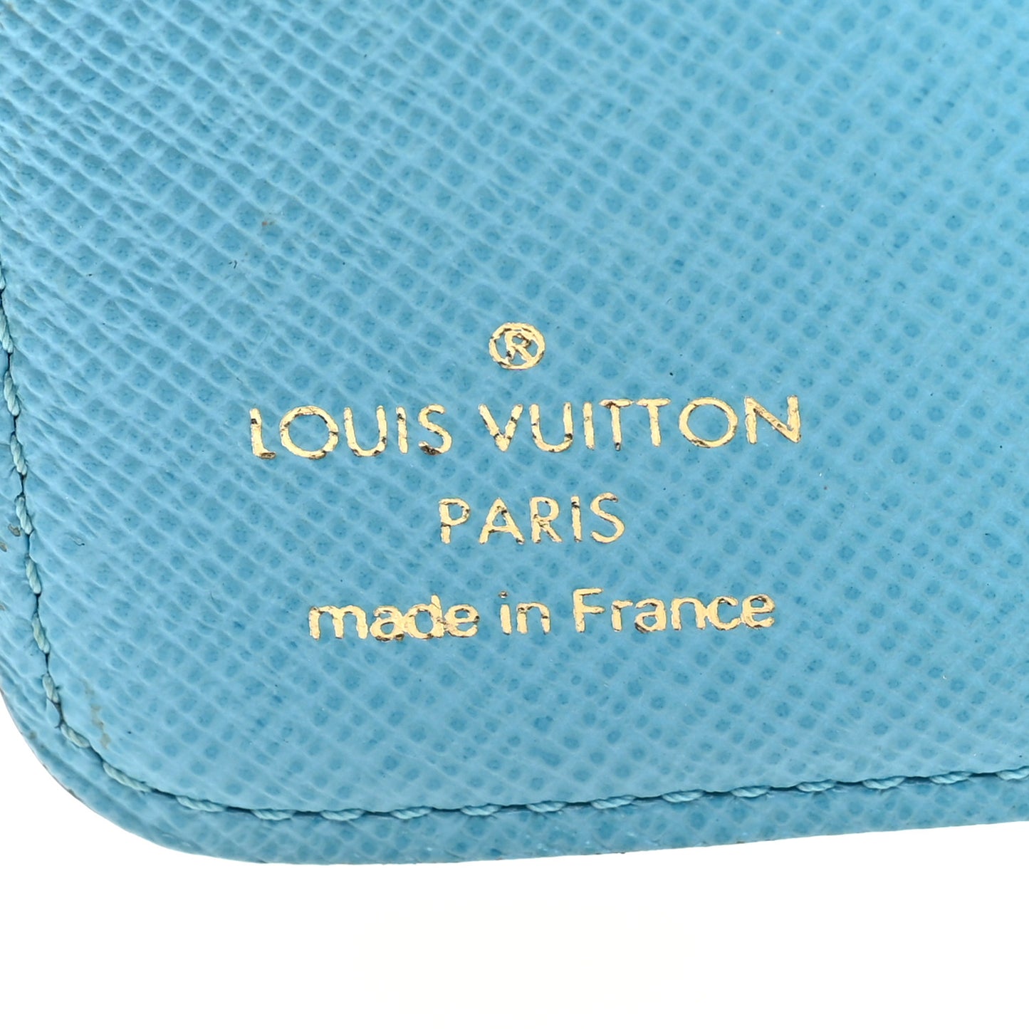 Monogram Groom Compact Zip Wallet Blue