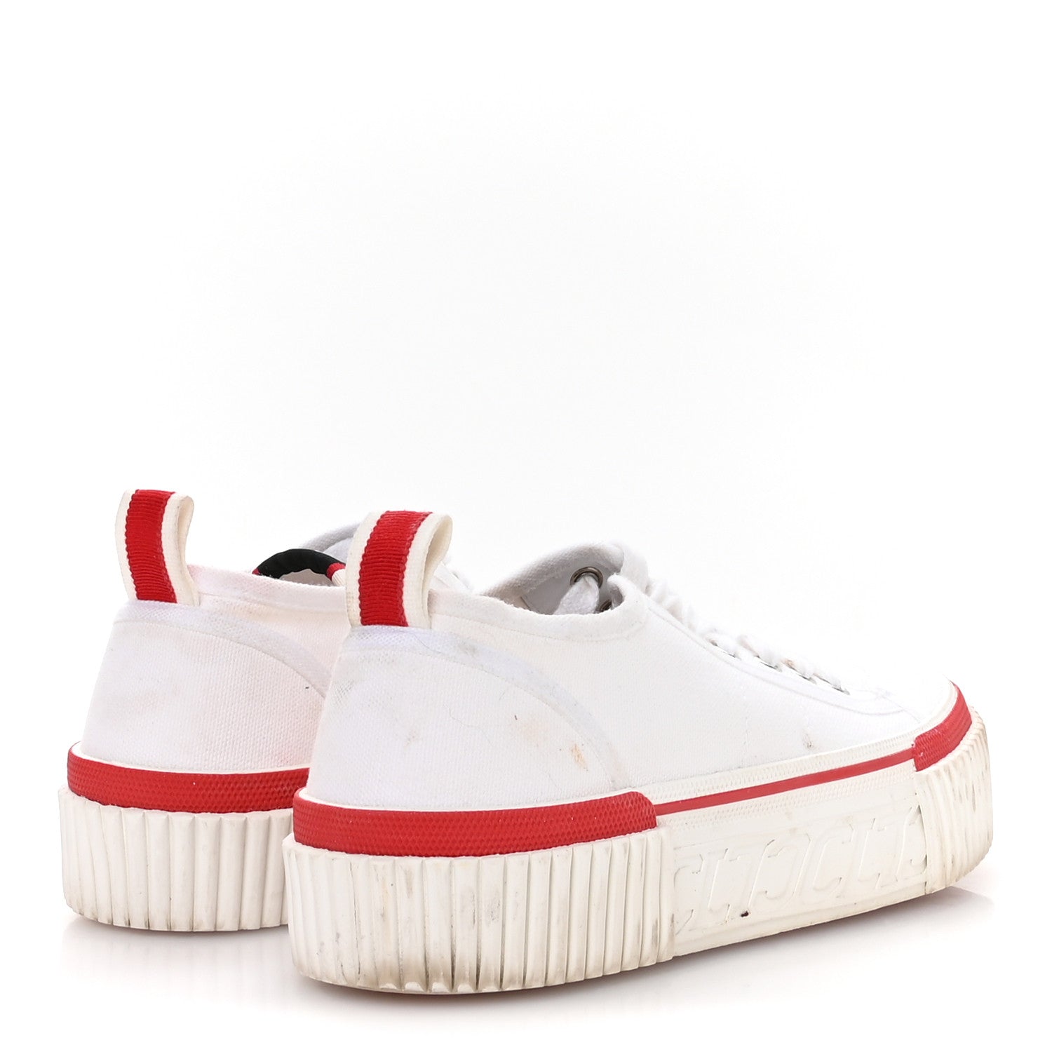 Christian Louboutin Canvas Pedro Womens Flat Sneakers 37.5 White 5 of 8