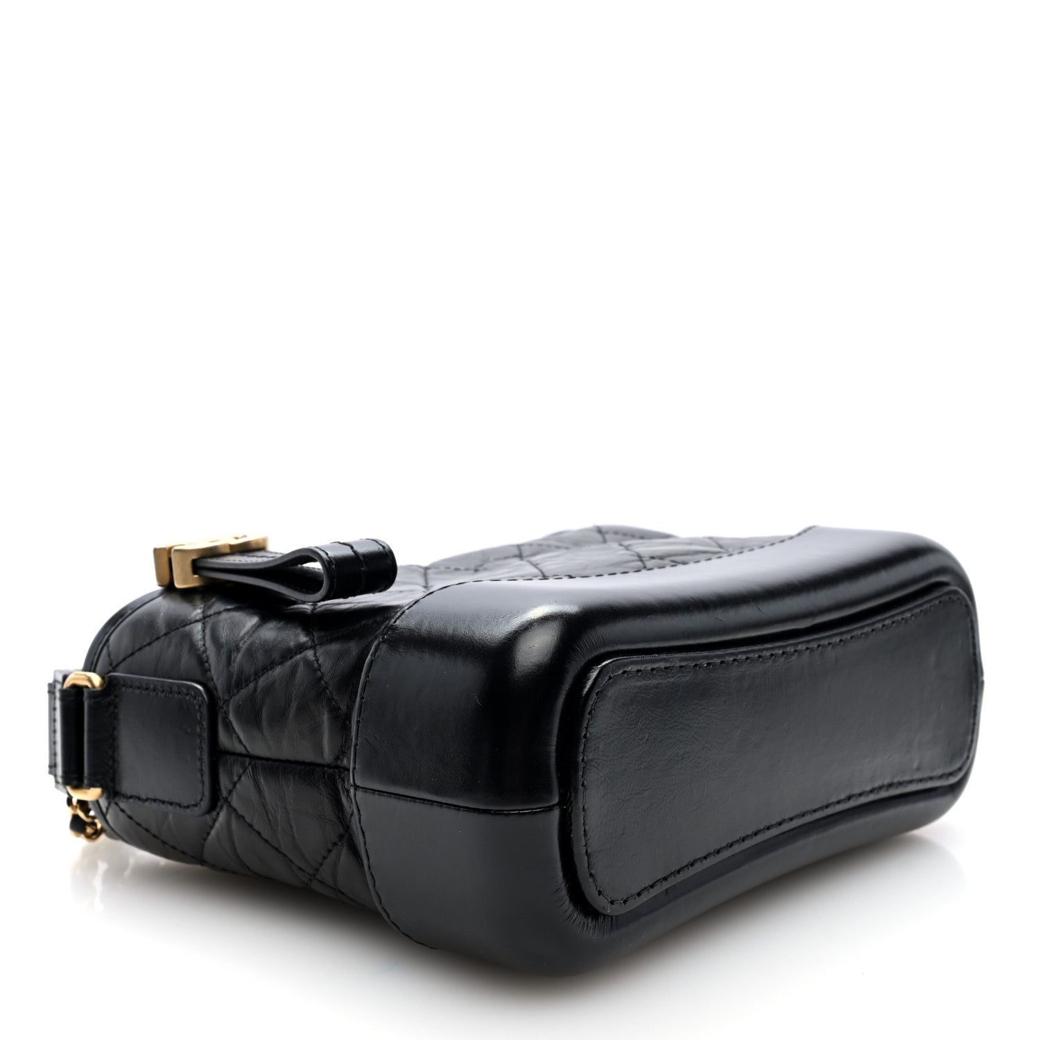Chanel Aged Calfskin Quilted Small Gabrielle Hobo Black 4 of 10