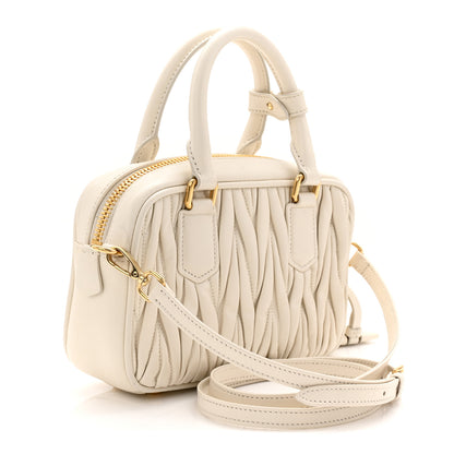 Miu Miu Nappa Matelasse Small Arcadie White 3 of 11