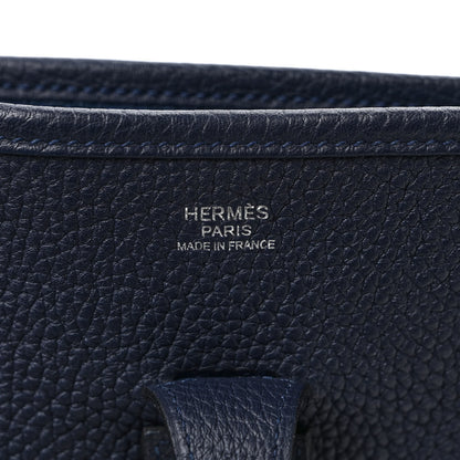 Hermes Taurillon Clemence Evelyne III PM Bleu Nuit 6 of 8