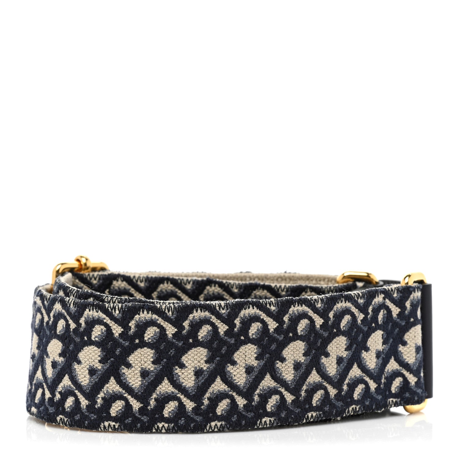 Christian Dior Oblique Adjustable Shoulder Strap Blue 2 of 5