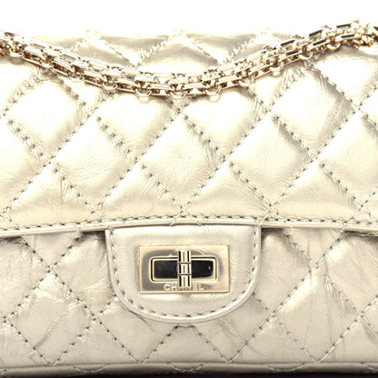 Chanel Aged Calfskin Quilted 2.55 Reissue Mini Flap Light Gold 10 of 10