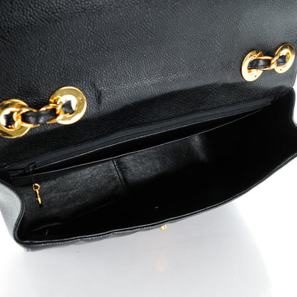 Chanel Caviar Vertical Quilt Jumbo Flap Black 5 of 9