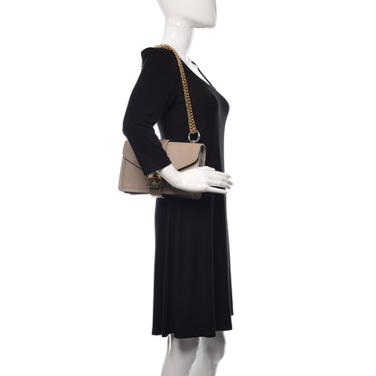 Chloe Shiny Goatskin Calfskin Aby Chain Shoulder Bag Motty Grey 2 of 9