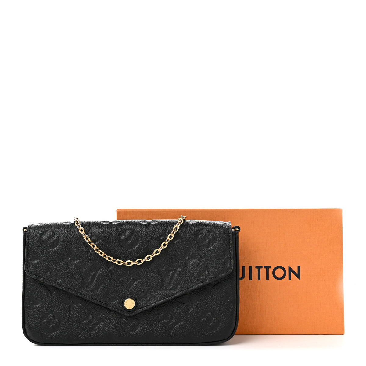 Louis Vuitton Empreinte Pochette Felicie Chain Wallet Black 11 of 11