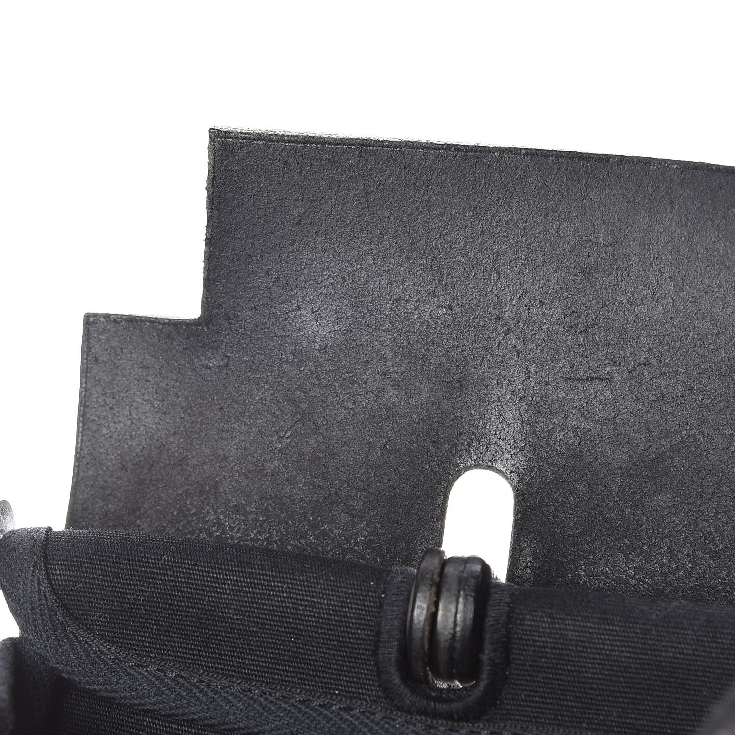 Hermes Vache Calfskin Toile Herbag 30 PM Black Natural 10 of 16