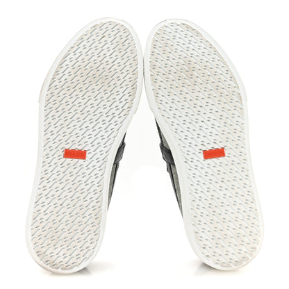 Hermes Toile De Coton Calfskin Game Slip On Sneakers 42.5 Prunoir Black 6 of 9