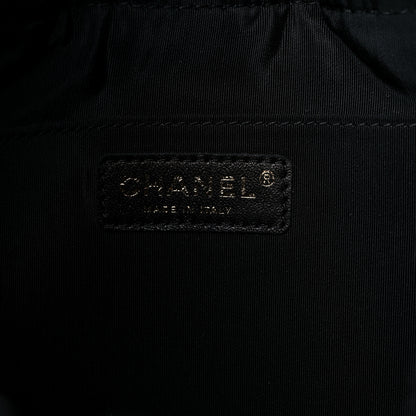 Chanel Denim Quilted Mood Bucket With Chain Black Multicolor 5 of 8