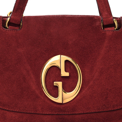 Gucci Suede Medium 1973 Top Handle Satchel Red 8 of 18
