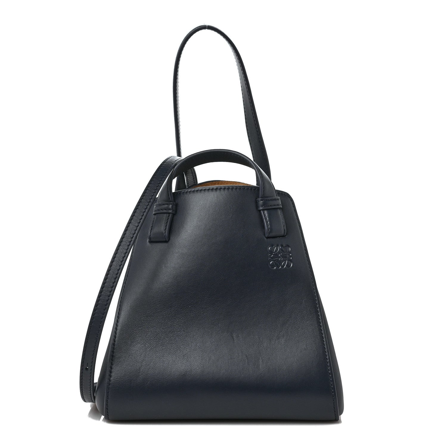 Loewe Calfskin Small Hammock Nugget Shoulder Bag Navy 1 of 7