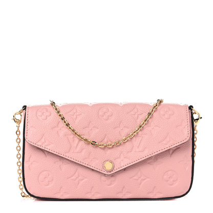 Louis Vuitton Empreinte Pochette Felicie Chain Wallet Rose Poudre 3 of 9