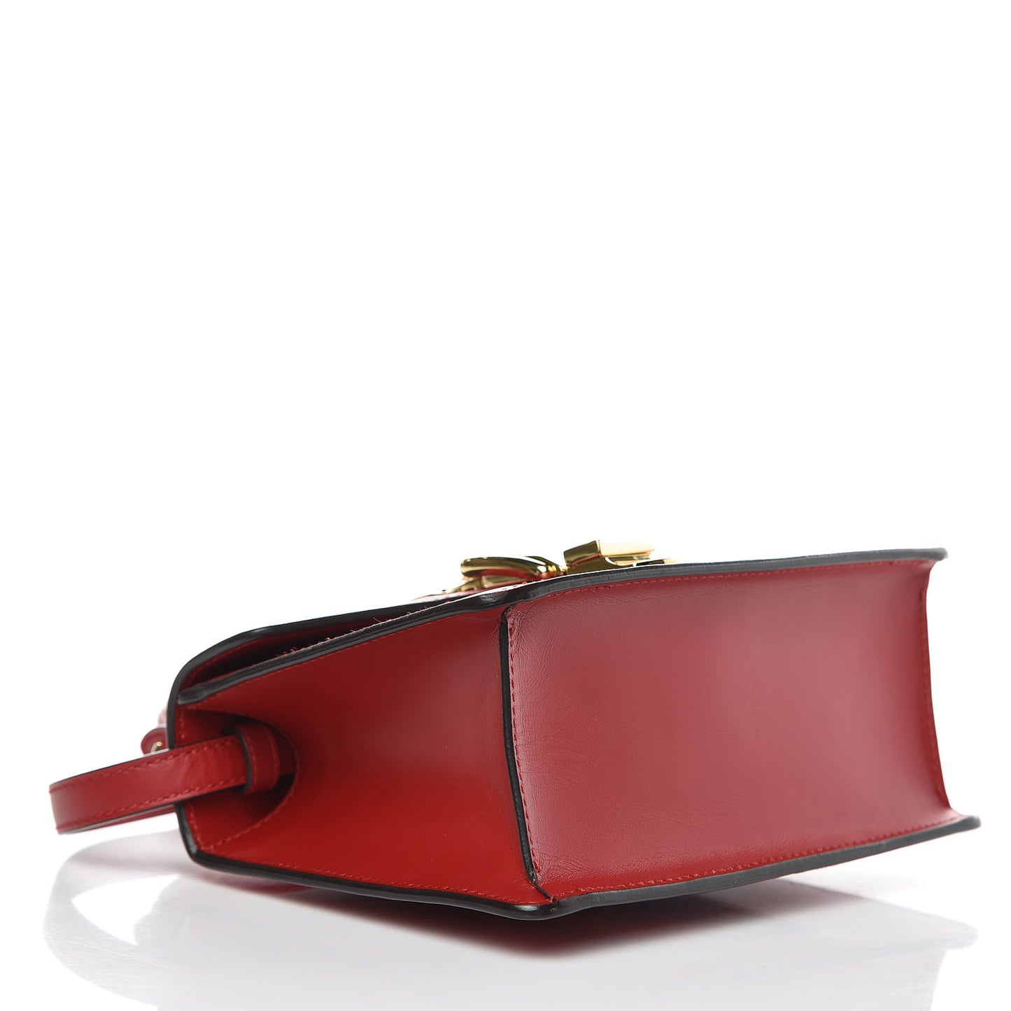 Calfskin Mini Sylvie Top Handle Bag Hibiscus Red