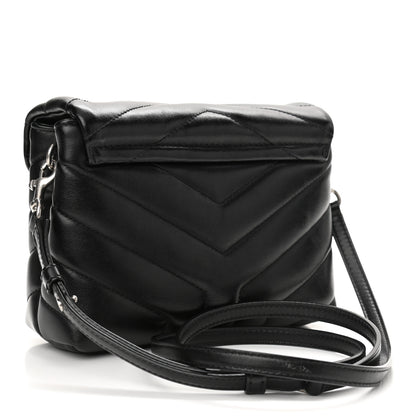 Saint Laurent Calfskin Y Quilted Monogram Toy Loulou Crossbody Bag Black 3 of 13