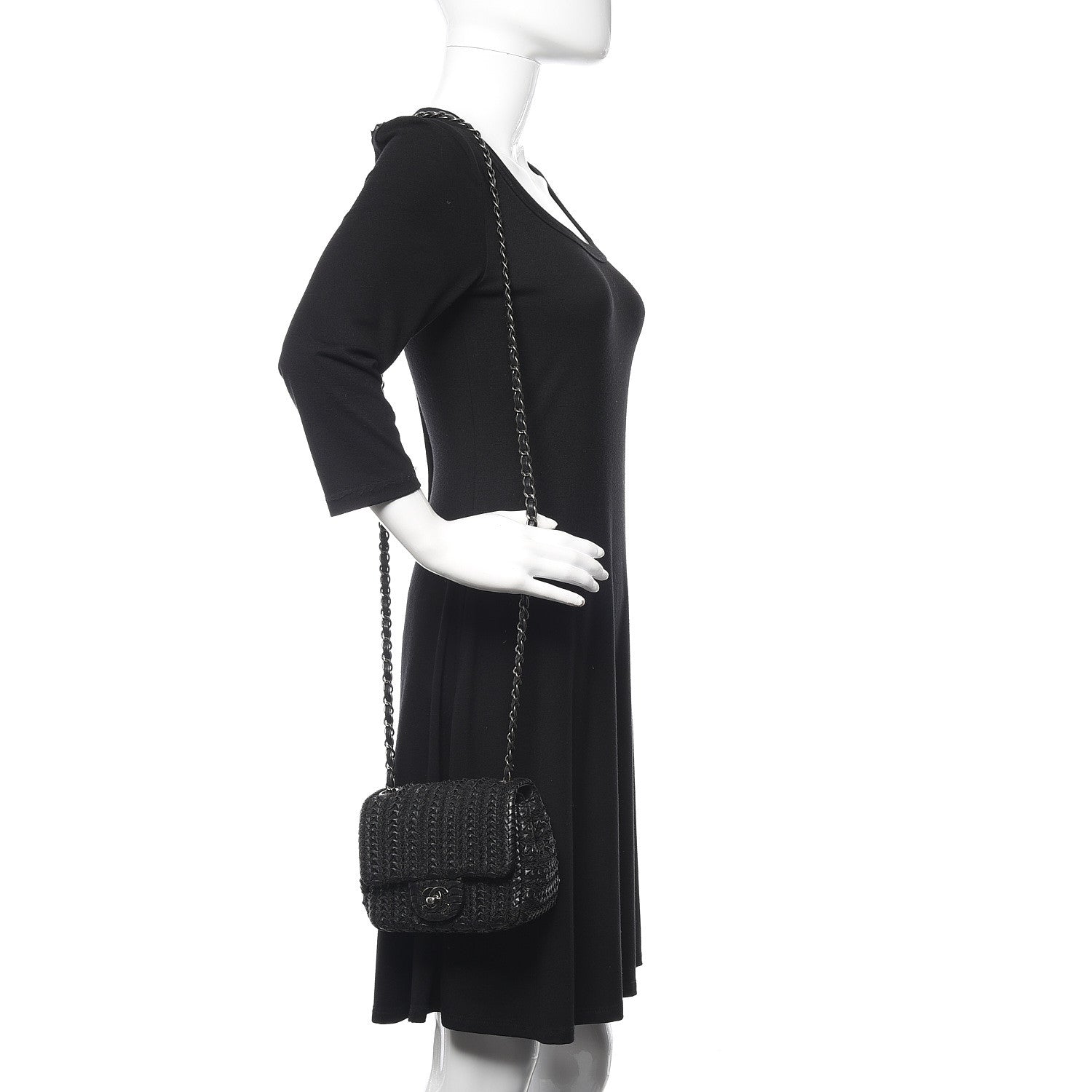 Chanel Lambskin Embroidered Mini Flap Black 2 of 12
