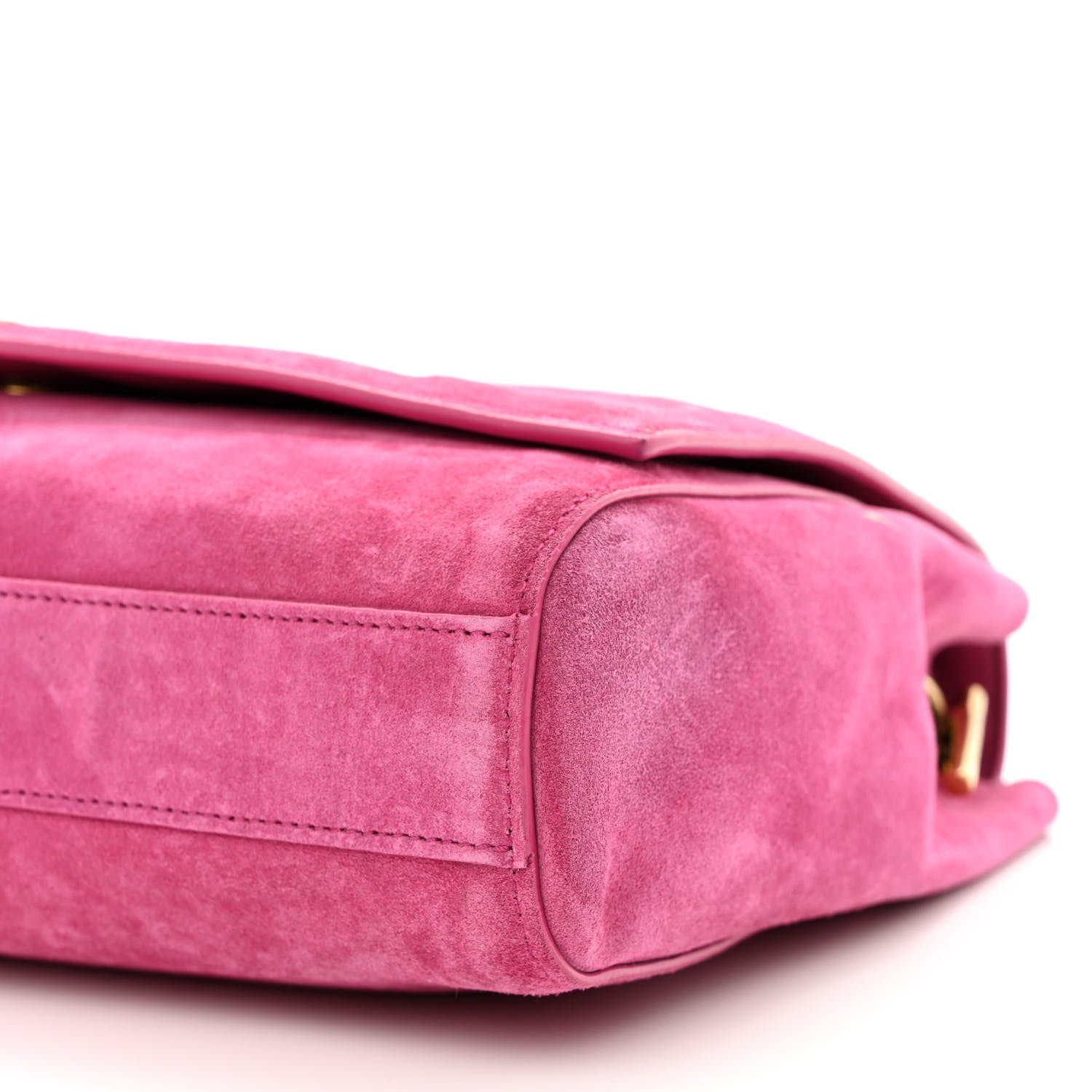 Saint Laurent Smooth Calfskin Suede Medium Reversible Monogram Kate Satchel Rose Rubis 19 of 20