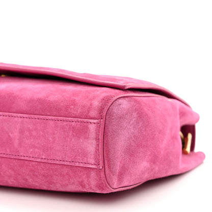 Saint Laurent Smooth Calfskin Suede Medium Reversible Monogram Kate Satchel Rose Rubis 19 of 20